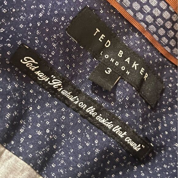 Ted Baker Printed Reverse Cuff Sleeve Button Down - Picture 6 of 15